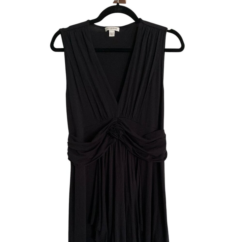 Boston Proper Black sleeveless knotted rose dress Size M
